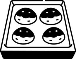 Hand drawn icon of cookies baking tray vector