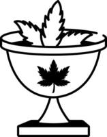 A hand drawn style icon of a cannabis drink vector