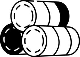 Doodle style icon of hay bale stack vector