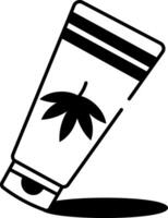 A hand drawn style icon of cbd cream vector