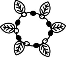 A doodle style icon depicting leaf bracelet vector