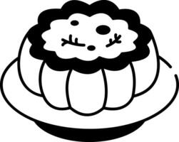 An icon of stuffed pumpkin designed in doodle style vector