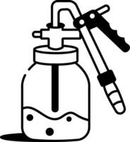An icon of crop sprayer in doodle style vector