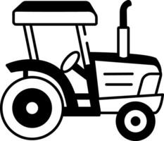 A sketchy style icon of farming tractor vector