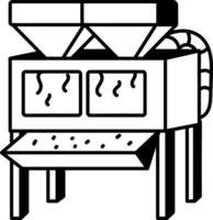 An icon of grain cleaner in doodle style vector