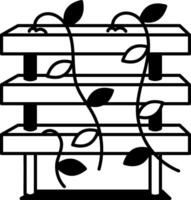 Drawing style icon depicting a hanging pea vine vector