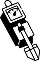 Hand drawn icon showing a digital soil tester vector