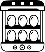 Sketchy style icon showing an egg incubator vector