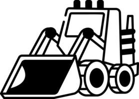 Icon of loader bucket in drawing style vector