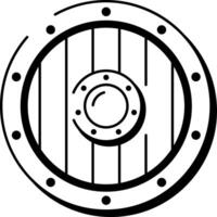 A hand drawn style icon showing a barrel lid vector
