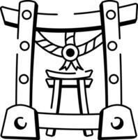 A hand drawn style icon showing a pirate trap setup vector