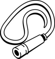 A sketchy style icon representing a pirate whip weapon vector