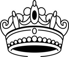 A sketchy style icon symbolizing a royal crown design vector