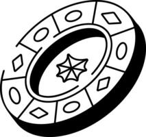 A drawing style icon representing a magic talisman charm vector