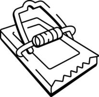 A doodle style icon showing a pirate-style hidden trap vector