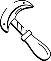 A sketchy style icon of coconut opener vector
