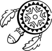 A sketchy style icon of gourd rattle vector