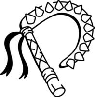 A drawing style icon of hawaii weapon vector