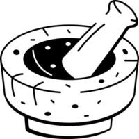 A drawing style icon of stone grinder vector