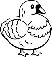 A doodle style icon of nene goose vector