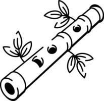 A drawing style icon of flute vector