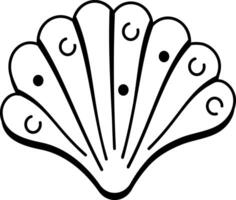 A doodle style icon of seashell vector