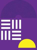 Symmetrical Abstract Art with Shapes vector