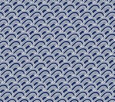 Hand drawn brush lines abstract asymmetrical waves and water motif, traditional pattern in white and blue, Japanese folk, ethnic wood carving texture background, simple graphic for textile, carpet vector