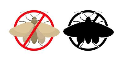 Preventing Clothes Moth Infestation with Symbols vector