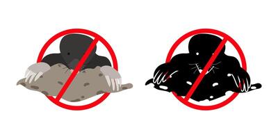 Stop mole digging and making holes in ground vector