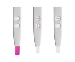 Three pregnancy tests showing positive, negative and invalid results vector