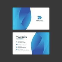 business card template design blue color for your business vector