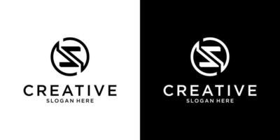 SS or S initial letter logo design concept vector