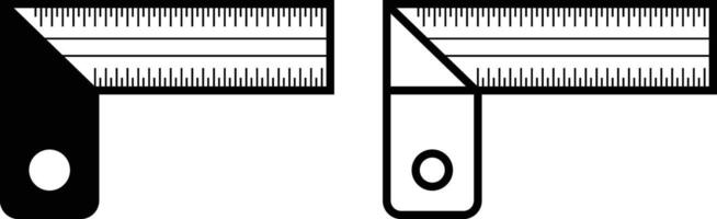L Shape Ruler icon. two different types L Shape Ruler. design with white background stock illustration vector