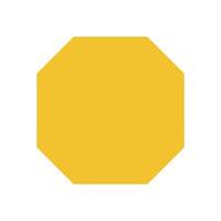 Bold hexagon shape. Flat abstract element in vibrant color. Modern brutalism style, graphic icon for contemporary design, decoration, and digital art projects. vector