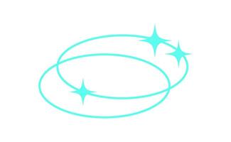 Y2K cosmic glow icon. Retro space symbol with abstract shape. Psychedelic element, modern aesthetic, trendy decoration. Ideal for posters, shapes, or graphic collections. vector
