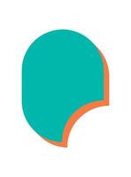 Modern abstract shape icon. Minimal silhouette figure creates a bold element. This flat design symbolizes brutalism, featuring y2k aesthetics. Ideal for contemporary graphic projects. vector