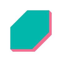 Brutalist abstract shape with bold form. Geometric icon creates a striking visual element. Contemporary design with minimal style and shadow, perfect for modern projects and branding. vector