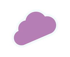 Playful cloud sticker. Abstract icon in modern shape. Unique element, y2k aesthetic, brutalism style, ideal for trendy projects, designs, and decorative uses. vector