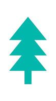 Modern triangle tree icon. Abstract symbol of a tree shape. Flat design element, brutalist style, y2k aesthetic. Suitable for contemporary graphic projects and minimalist illustrations. vector