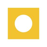 Bold minimal circle icon. Modern abstract shape element. This flat symbol embodies y2k aesthetic, brutalism, and geometric design. Ideal for contemporary projects, trendy graphics, and artistic vector