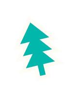 Flat abstract tree element sticker. Minimalistic symbol of nature and growth. This modern shape offers a y2k aesthetic, suitable for various uses such as decoration, branding, and graphic projects. vector