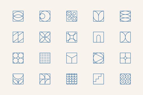 LINEAR GEOMETRIC SHAPES Set