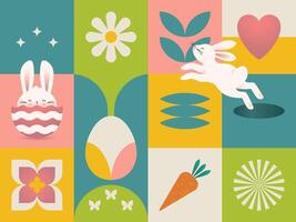 Abstract Easter Geometric Seamless Pattern vector