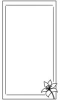 frame for photo, polaroid frame with flower, rectangle frame vector
