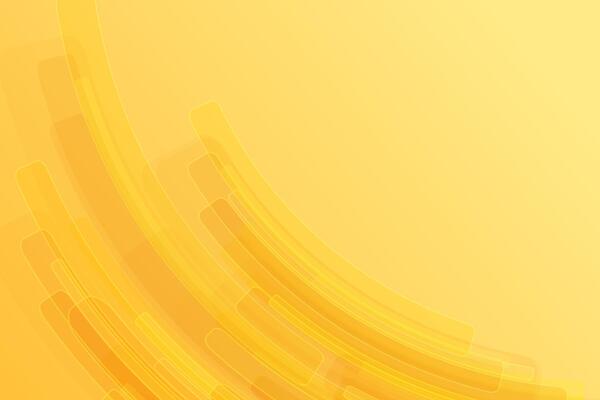 Summer Yellow Striped Lines Backdrop. Bright Yellow Tech Background with Curved Lines and Light Gradient