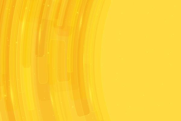 Abstract Yellow Striped Lines Backdrop. Bright Yellow Tech Background with Curved Lines and Light Gradient