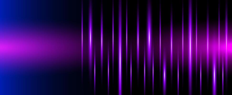 Modern abstract futuristic purple blue background with neon light effects lines, sound waves