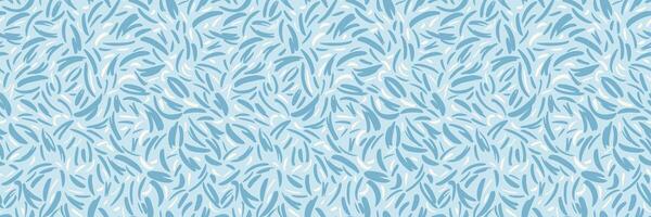 Seamless abstract pattern with pastel and soft blue curved shapes resembling organic strokes. Plain minimalist print for fabric design, wrapping paper, home decor, packaging, vector