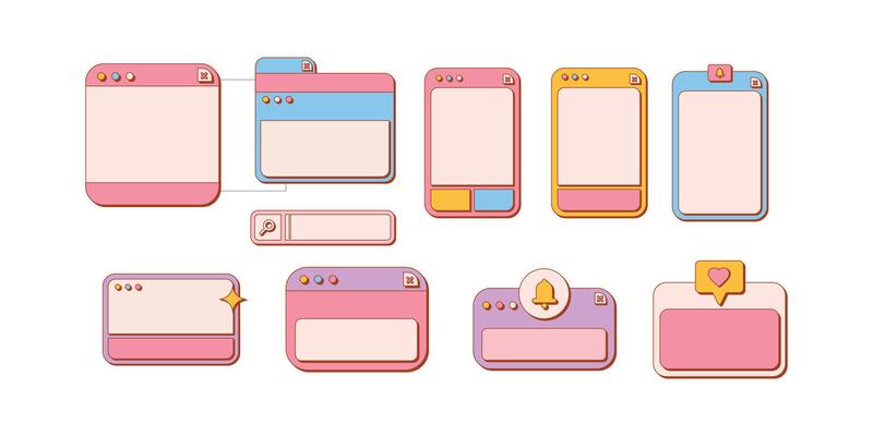 Retro Text Box Illustration